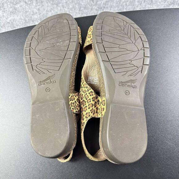 Dansko Reece Sandals Shoes Womens Size 41 EU Leopard Suede Leather 10.5-11 US* - Picture 14 of 15